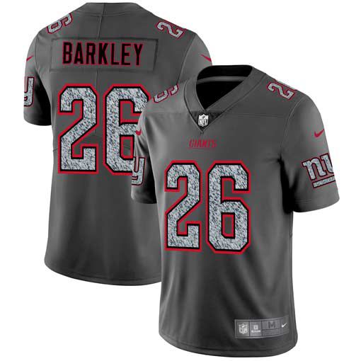 Men New York Giants #26 Barkley Nike Teams Gray Fashion Static Limited NFL Jerseys->detroit lions->NFL Jersey